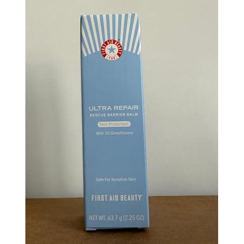 First Aid Beauty Ultra Repair Rescue Barrier Balm, 1% Dimethicone OTC Skin Protectant, Fragrance Free, Helps Relieve Dry, Red, Cracked & Irritated Skin, Sensitive Skin Safe, 2.25 oz