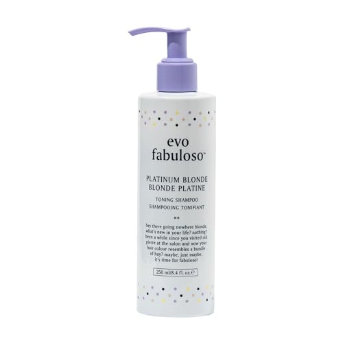 8.4 Fl Oz EVO Fabuloso Platinum Purple Toning Shampoo for Blonde & Grey Hair - Neutralizes Brass, Revives & Cleanses - Variation of THIS listing