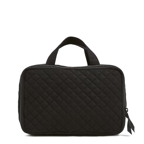 Travel Makeup Organizer Case - Recycled Cotton, Black, One Size