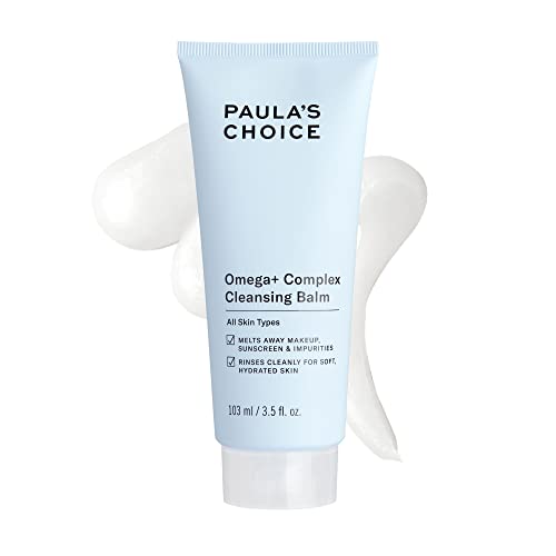 Omega Complex Cleansing Balm for Face - Hydrating Makeup & Sunscreen Remover, 3.5 Fl Oz