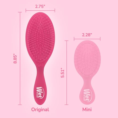 Wet Brush Original Detangler Hair Brush Pack of 2 - Pink Frost for All Hair Types