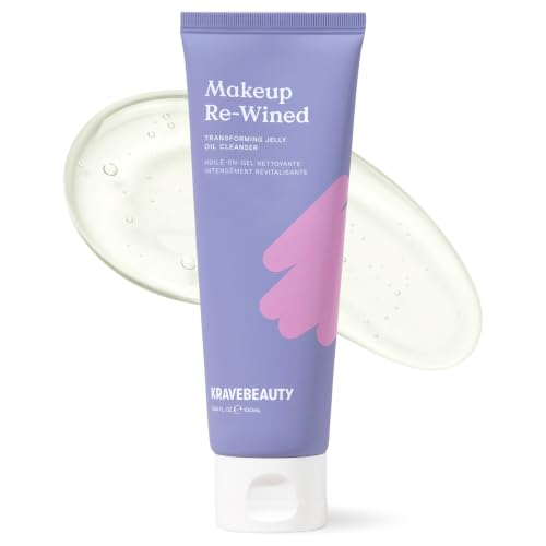KraveBeauty Makeup Re-Wined Cleansing Oil 3.4 Fl Oz - Gentle Waterproof Makeup Remover