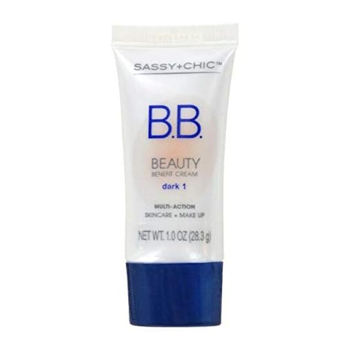 Sassy and Chic B.B. Cream, Multi action Skincare plus Makeup (Dark 1)