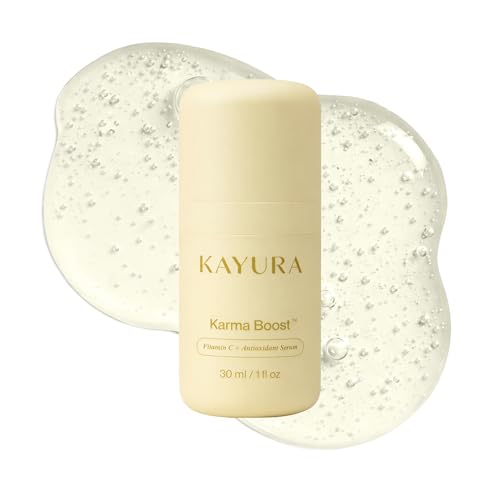 Kayura Karma Boost Vitamin C + Antioxidant Serum | Brightening & Skin Tone Support | With Vitamin C, E, Niacinamide & Resveratrol | For Dull & Uneven-Looking Skin | 30 ml