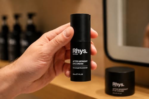 Rhys Men’s Hydrating Night Eye Cream for Dark Circles & Puffiness – Hyaluronic & Caffeine