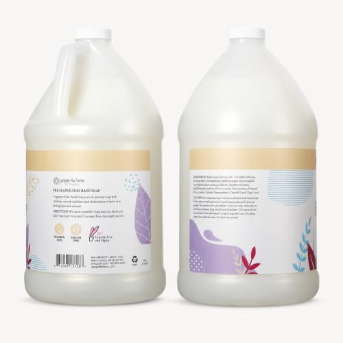 Fragrance Free Hand Soap 128oz - Moisturizing, Natural Ingredients, Vegan & Cruelty-Free