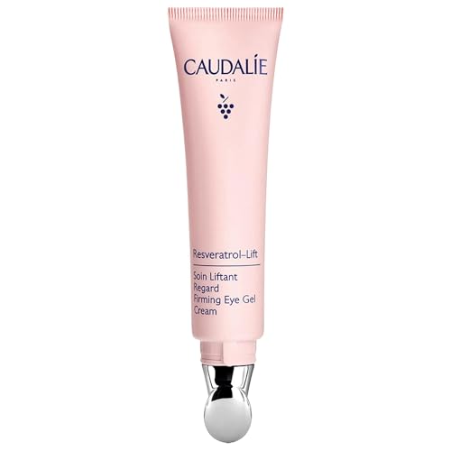 Caudalie Resveratrol-Lift Firming Depuffing Eye Gel Cream with Peptides, Hyaluronic Acid, and Vegan Collagen I - 15 mL