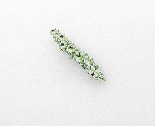 Faship Peridot Green Floral Hair Barrette Clip Small Bridal Hair Jewelry
