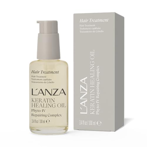 L'ANZA Keratin Healing Hair Oil Treatment, Keratin Infused Treatment, Hair Oil For Damaged Locks, Cruelty Free Healing Ingredients Repairs, Strengthens with UV Protection, New Bottle