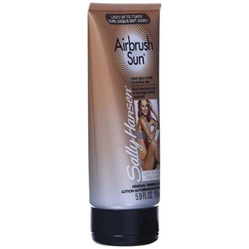 Sally Hansen Airbrush Legs Tanning Lotion, Light to Medium | Gradual Tan | 5.9 Oz | Pack of 2