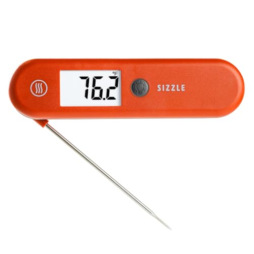 Cayenne Pepper Red Digital Meat Thermometer - Waterproof, Fast Read