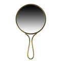 5010-14 Lena Round Hand Mirror, 10.5-inch Height, Brass,6 x 10.5 inches