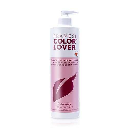 Framesi Color Lover Moisture Rich Conditioner, Sulfate Free Conditioner with Coconut Oil and Quinoa, Color Treated Hair