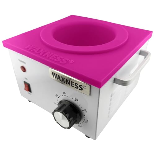 White 1 lb Wax Warmer for Salon Use - Professional Wax Heater with Silicone Liner
