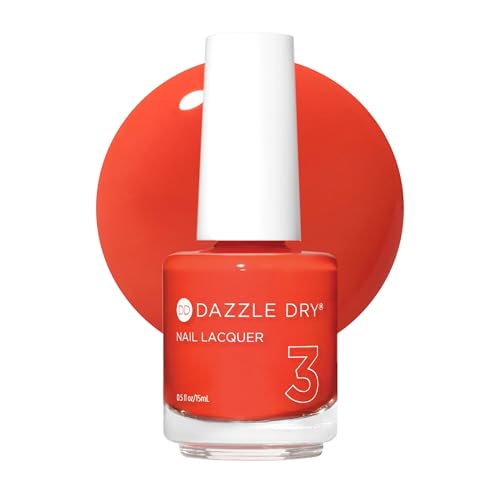 Dazzle Dry Nail Lacquer Step 3 Red Hot Chili 0.5 Fl Oz Long-Lasting Polish