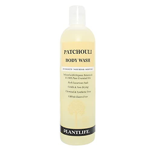 Plantlife Patchouli Body Wash and Patchouli Bar Soap - Formulated for Soft and Silky Skin - Made in California