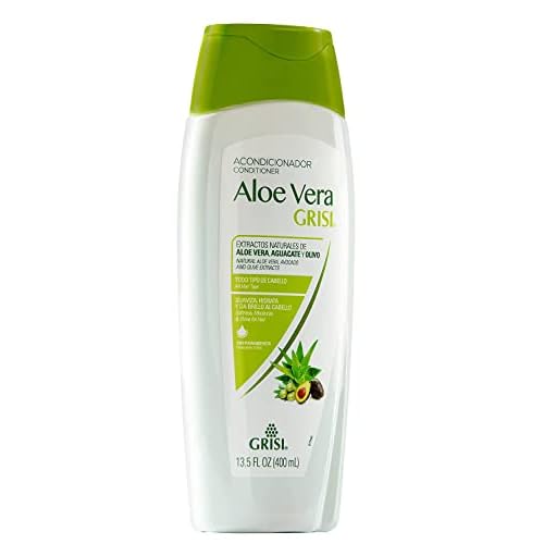 Grisi Aloe Vera Conditioner, Moisturizing Hair Product with Aloe Extract, Paraben-Free, 2-Pack for Soft and Shiny Hair, 13.5 FL Oz each