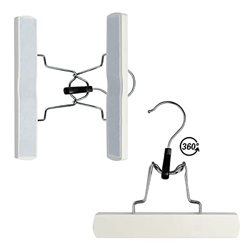 Wooden Hanger 24'' Dust Cover Hair Extensions Holder & Storage Bag - 2 PCS, Black & White