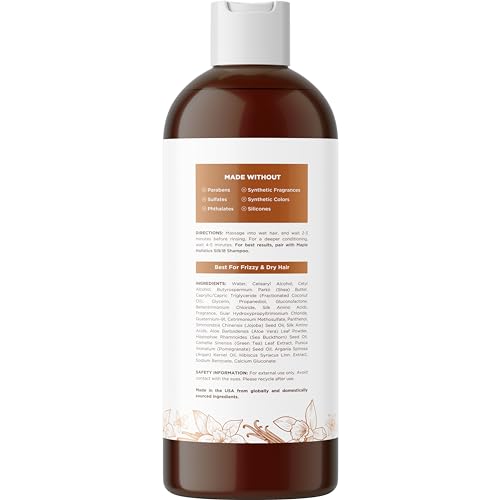 Maple Holistics Vanilla Silk Protein Conditioner for Damaged Hair 16 Fl Oz
