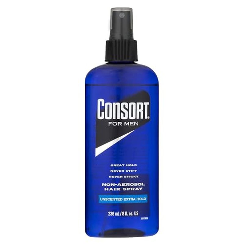Consort Hair Spray 8 Ounce Unscented X-Hold Pump Non-Aero (Pack of 2)