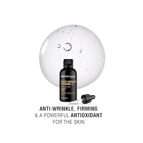 Men's Vitamin C Face Serum with Hyaluronic Acid & Vitamin E - Brightening & Hydrating - 1oz
