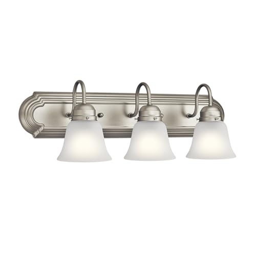 Kichler 3-Light Bathroom Vanity Light - Brushed Nickel 24 Inch