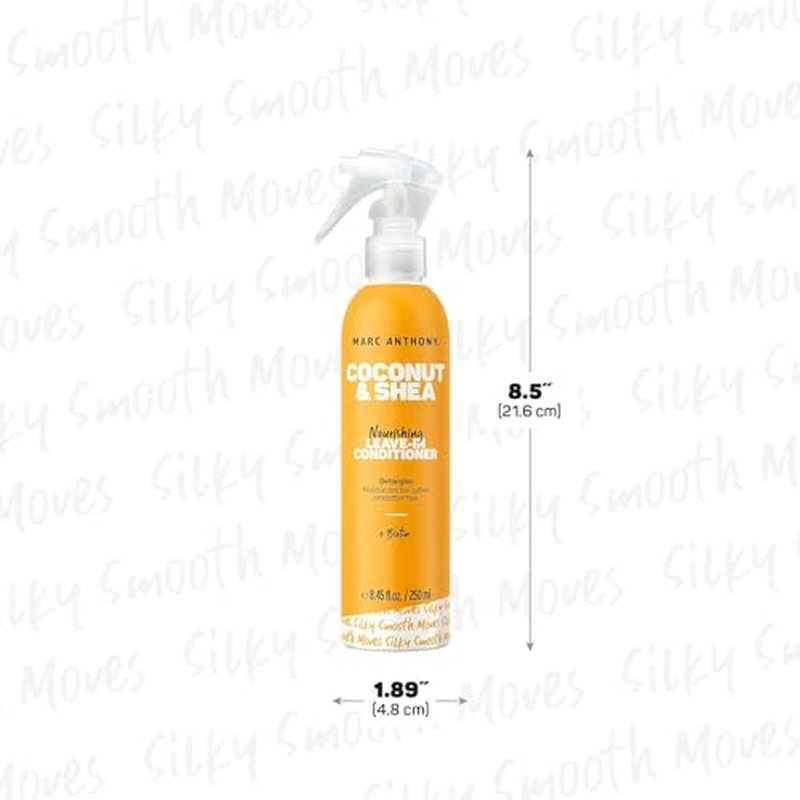 Marc Anthony Leave-In Conditioner Spray, Coconut Oil & Shea Butter - Anti-Frizz Biotin Hair Detangler Spray to Moisturize for Softer Smoother Hair - Sulfate Free Styling Product