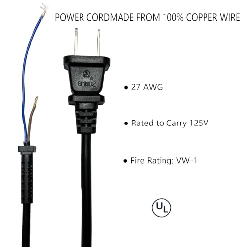 00647-500 Clipper Cord for Wahl (NEW Style - Check Wires at End of Cord) 647-500 Hair Clipper Cord Five Star Sr, Senior, SuperTaper, Designer, Balding, Magic Clip