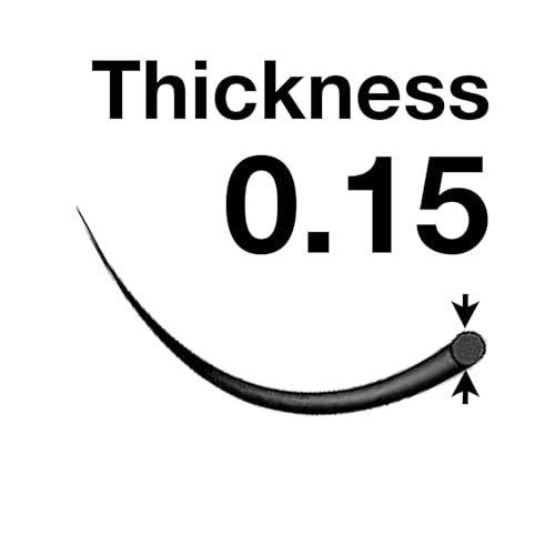 Lash Extensions 0.15mm Thickness J Curl 9mm Length Individual Volume Natural Eyelashes For Eyelash Extensions(0.15,J,9mm)