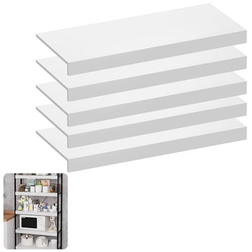 Wire Shelf Covers 30 x 12 Inch Wood Set of 5 for Pantry Shelving - Modern Style