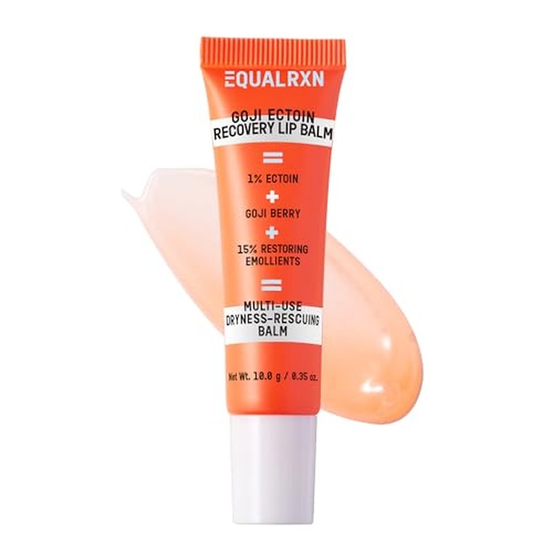 Goji Ectoin Recovery Lip Balm - Hydrating Moisture Oil Formula with Papaya Enzyme for Dry Chapped Lips Barrier & Skin Patches