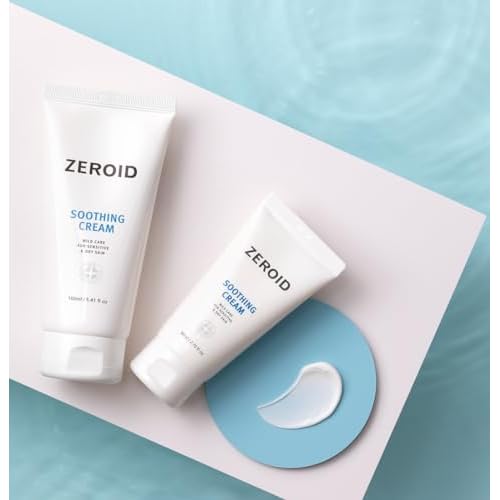 ZEROID | Soothing Cream | Face Moisturizer for Sensitive Skin | Face Cream for Skin Barrier Repair | Facial Lotion for Soothing & Calming | Dermocosmetic Lotion | Korean Skin Care | 5.41 fl oz (160ml)