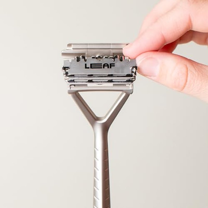 Leaf Shave | Leaf Single-Edge Safety Razor Blades, Platinum-Coated Stainless Steel Refills Compatible with Twig & Thorn Razor, and Dermaplaner, 50 Count