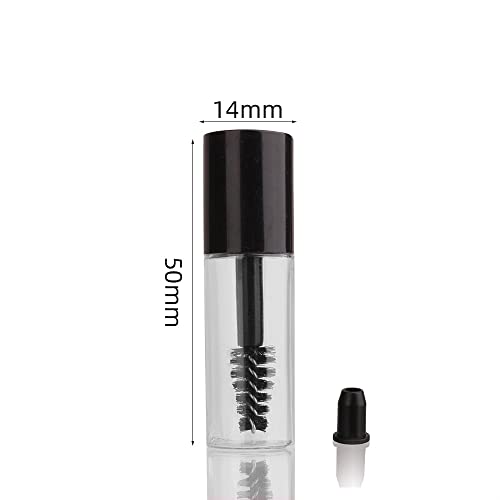 COSIDEA 71 PCS Empty Mini 3ml mascara tubes and wand for castor oil, Small Sample Size Eyelash Growth packing Tube container (71)