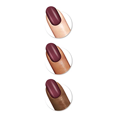 Sally Hansen Salon Effects¢ç Perfect Manicure, Beet Pray Love, Press On Nails, Oval Shaped, Non-Damaging Adhesive Tabs, File, and Alcohol Pad Included