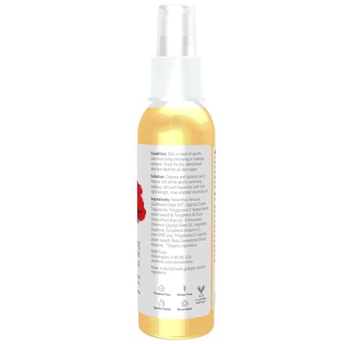 Facial Cleansing Oil with Jojoba & Rose Absolute - 4 Fl Oz - Gentle Makeup Remover