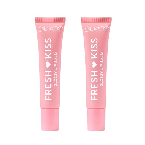 ColourPop Fresh Kiss Glossy Lip Balm - Hydrating Lip Care Enriched with Peptides, Hyaluronic Acid, Shea Butter & Vitamin E for an Ultra-Cushiony Formula - Strawberry Milk (2 Count)