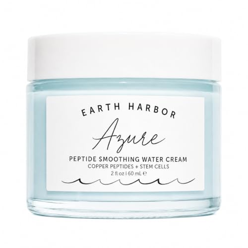 Earth Harbor Azure Peptide Smoothing Water Cream for Face, Neck & Chest - 2 Fl Oz