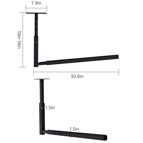 Industrial Ceiling Ladder Rack - Adjustable Garage Storage with 150 lbs Capacity