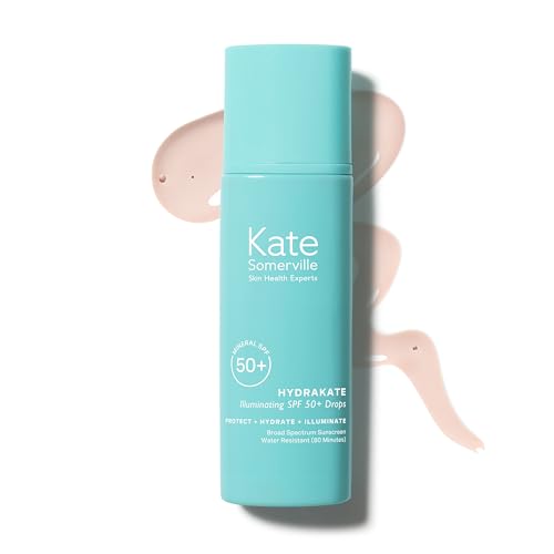 Kate Somerville HydraKate Illuminating Sunscreen Drops ? Tinted SPF 50+ Mineral Sunscreen with Zinc Oxide, Moisturizing & Anti-Aging Sun Protection, 1.7 Fl Oz