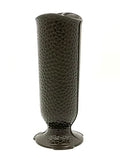 Ionic Cemetery Vase Replacement Base - 4-Inch Plastic Locking Flower Holder, Dark Brown