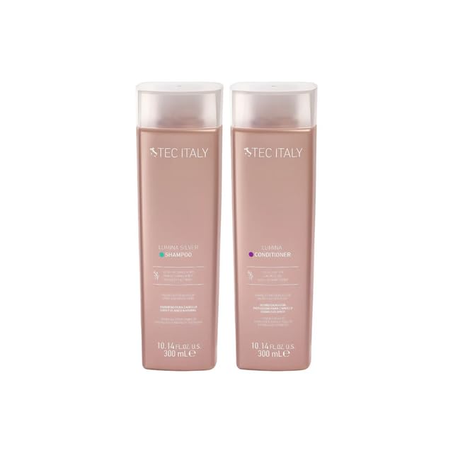 Tec Italy Lumina Shampoo & Conditioner Set – Violet-Tone for Blonde/Gray Hair