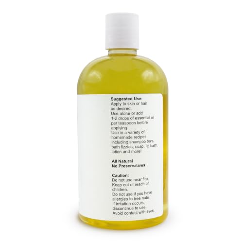 Rice Bran Oil Cold Pressed 16 Fl Oz - Natural Skin & Hair Care Oil with Variation 16 Fl Oz (Pack of 1)
