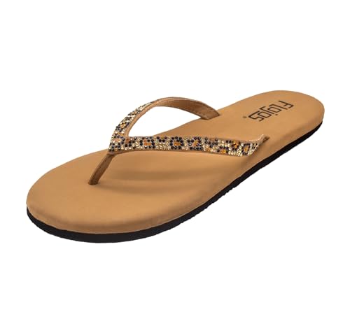 Flojos Women's Spark Sandal - Tan Leopard Variation