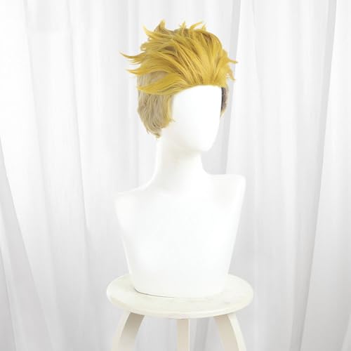 Blond Enjin Cosplay Wig for Adults - Spiky Short Synthetic Costume Hair