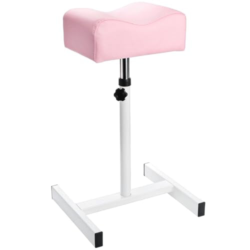 Hedume Adjustable Pedicure Footrest Stool for Salon & Home Beauty, Pink