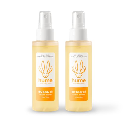 HUME SUPERNATURAL Amber Woods Dry Body Oil Spray 2-Pack - Nourishing & Fast Absorbing
