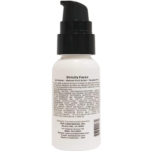 Sun Laboratories Giesee Medium Face Self Tanner - Natural Sunless Tanning Lotion