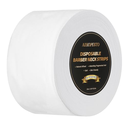 Neck Strips Barber Neck Strips - 100 Count Non-woven Fabric Barber Tape Professional Electrostatic Adsorption Disposable Haircut Paper Neck Band for Barbers and Hairstylists Barber Accessories