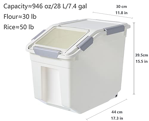 30 LB Airtight Food Storage Containers Set with Scoop - Kitchen & Pet Use